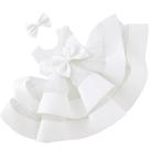 Vestido NSSMWTTC para bebés niñas, tutu blanco sin espalda, talla 60