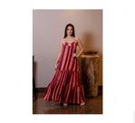 Vestido Olga listrado rosa