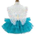 Vestido para animais de estimação ANIAC Butterfly com tutu azul para cães pequenos