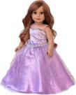 Vestido para boneca de 18 polegadas DreamWorld Collections Misty Lilac