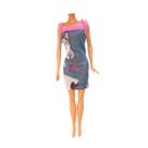 Vestido para Boneca Midi Curto Azul BTYNA