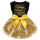Vestido para cães BAOBICUTE Happy New Year Bow Holiday Costume