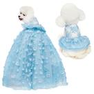 Vestido para cães IVRRISS com saia tutu de renda azul pequena