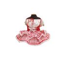 Vestido pet xadrez cachorros look vermelho elegante tam 4