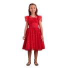 Vestido petit cherie vermelho borboletas dourado celebration