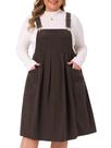 Vestido Pinafore Agnes Orinda Corduroy Plus Size para mulheres Vestido Pinafore Agnes Orinda Corduroy Plus Size para mulheres