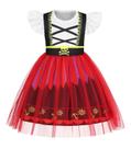 Vestido pirata HenzWorld Kids Costume 5T-6X vermelho