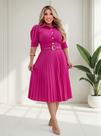 Vestido Plissado Neocrepe Midi Feminino Terra Prometida Vestido Plissado Neocrepe Midi Feminino Terra Prometida
