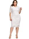 Vestido Plus Size 05 Noiva Renda Casamento Civil Festa Batizado