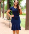 Vestido Plus Size Babado/Zíper/Cinto Moda Evangélica Feminina Vestido Plus Size Babado/Zíper/Cinto Moda Evangélica Feminina