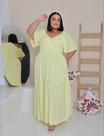 Vestido Plus Size Candy Collor Longo Cigana Fenda Frontal