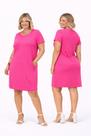 Vestido Plus Size Canelado Reto Azul Viscose com Elastano Secret
