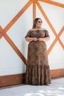 Vestido Plus Size Ciganinha Látex na Cintura