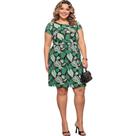 Vestido Plus Size Com Manga Feminino Estampado confortável Tamanho Único