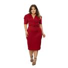 Vestido Plus Size Com Manga Princesa Casual Vestidos Verão