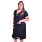 Vestido Plus Size de Renda, Preto, Social, Até 54