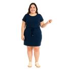 Vestido Plus Size Feminino Manga Curta Elegante Casual Festa