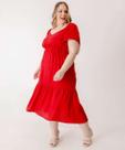 Vestido Plus Size Feminino Manga Curta Marisa-00006