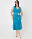 Vestido Plus Size Feminino Midi Fenda Marisa-10032 Vestido Plus Size Feminino Midi Fenda Marisa-10032