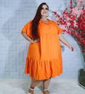 Vestido Plus size Laranja Vestido Plus size Laranja