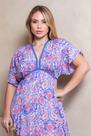 Vestido Plus Size Longo Soltinho Estampa Floral Verão Crepe Vestido Plus Size Longo Soltinho Estampa Floral Verão Crepe