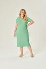 Vestido plus size malha canelada