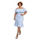 Vestido Plus Size Ombro A Ombro Midi Laise Premium MARRI MARRI