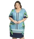 Vestido Plus Size Polly Secret Glam Azul