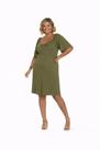 Vestido Plus Size Ribana Canelado Amarelo Secret com Lurex