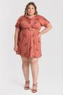 Vestido Plus Size Sublimado Malha Fria c/ Elástico Citura - Serena