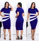 Vestido Plus Size Três Faixas Moda Evangélica Feminina