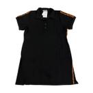 Vestido Polo Moletinho Preto Viscose Plus Size G3 Ao G7 Elastano