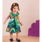 Vestido pompom bicho preguiça precoce