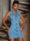 Vestido Premium Franjas Cristais Pit Bull Jeans 65490