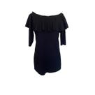 Vestido Preto Babado Dzarm