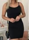 Vestido Preto Curto Alcinha Canelado Moda Verão