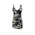 Vestido Preto E Branco Ellus Decotes Nas Costas