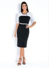 Vestido preto e branco tubinho - moda evangelica Vestido preto e branco tubinho - moda evangelica