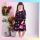 Vestido preto manga longa