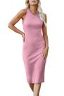 Vestido PRETTYGARDEN 2025 Midi Regata Rosa Pequeno
