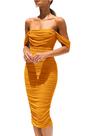 Vestido PRETTYGARDEN 2025 Verão Ombro a Ombro Amarelo M