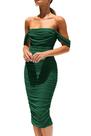 Vestido PRETTYGARDEN 2025 Verão Ombro a Ombro com Franzidos Grande Vestido PRETTYGARDEN 2025 Verão Ombro a Ombro com Franzidos Grande