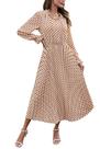 Vestido PRETTYGARDEN Boho Floral Decote V Manga Longa XL