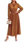 Vestido PRETTYGARDEN Boho Floral Manga Longa Decote V Midi Vestido PRETTYGARDEN Boho Floral Manga Longa Decote V Midi