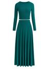Vestido PRETTYGARDEN Conjunto de Saia de Malha Canelada 2 Peças Azul Verde P