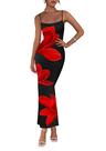 Vestido PRETTYGARDEN Sexy Floral Maxi de Tule Preto XXL Vestido PRETTYGARDEN Sexy Floral Maxi de Tule Preto XXL