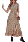 Vestido PRETTYGARDEN XL Floral de Verão Envelope Decote V Maxi