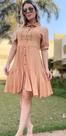 Vestido primavera ocre