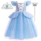 Vestido Princess ERGO QUEEN Blue para meninas de 7 a 8 anos e 3 acessos. Vestido Princess ERGO QUEEN Blue para meninas de 7 a 8 anos e 3 acessos.