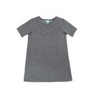 Vestido Puc Infantil Em Moletom Com Fio Metálico